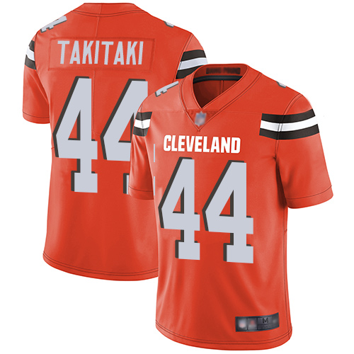 Cleveland Browns Sione Takitaki Men Orange Limited Jersey #44 NFL Football Alternate Vapor Untouchable->cleveland browns->NFL Jersey